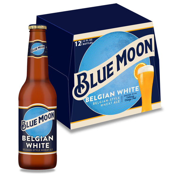 Blue Moon Belgian White Wheat Ale Beer - 12pk/12 fl oz Bottles