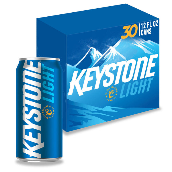 Keystone Light Beer Cans 12 oz, 30 pk