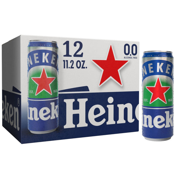 Heineken 0.0 Non-Alcoholic Netherlands Import Lager Beer  12 pack  11.2 fl oz Cans  0.0% ABV