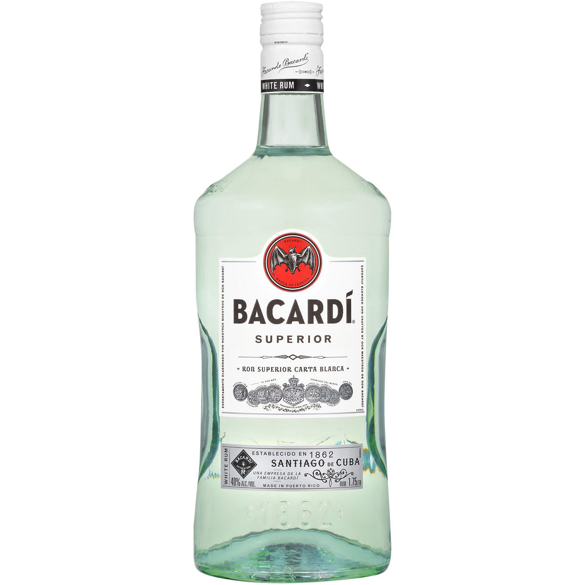 Bacardi Superior White Rum, 1.75 L, PET Bottle