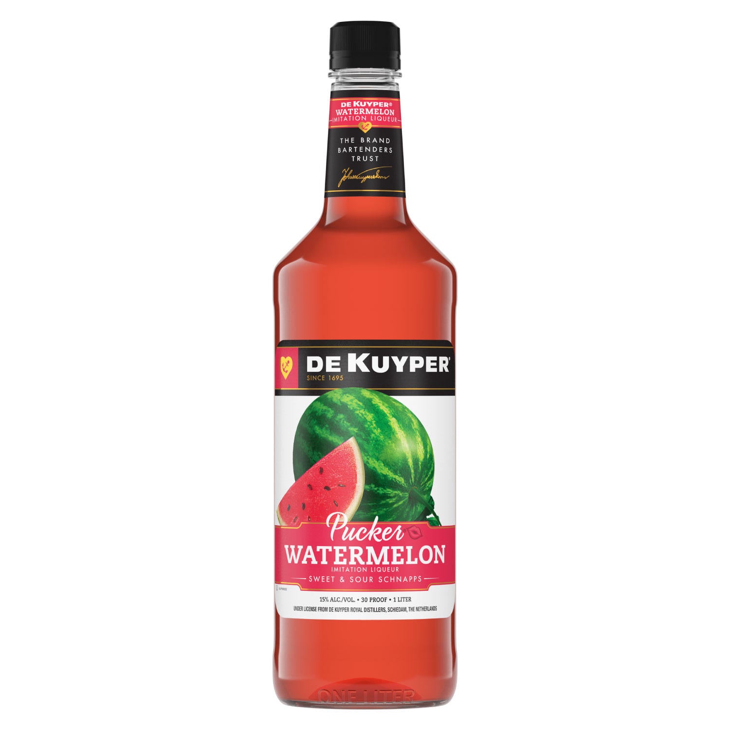 DeKuyper Sour Apple Pucker Liqueur - 1L Bottle