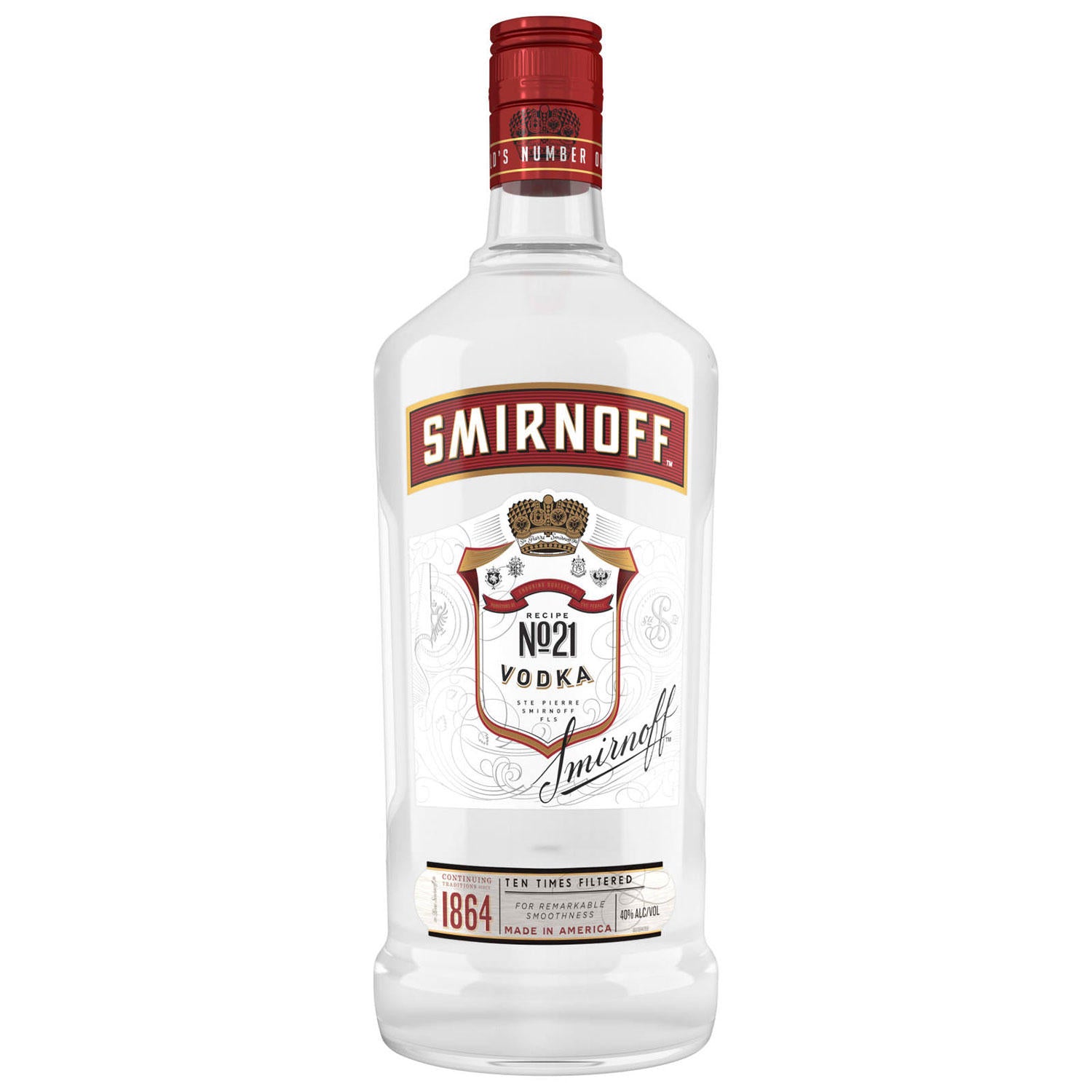Smirnoff No. 21 Award Winning 80 Proof Vodka - 1.75 L Bottle