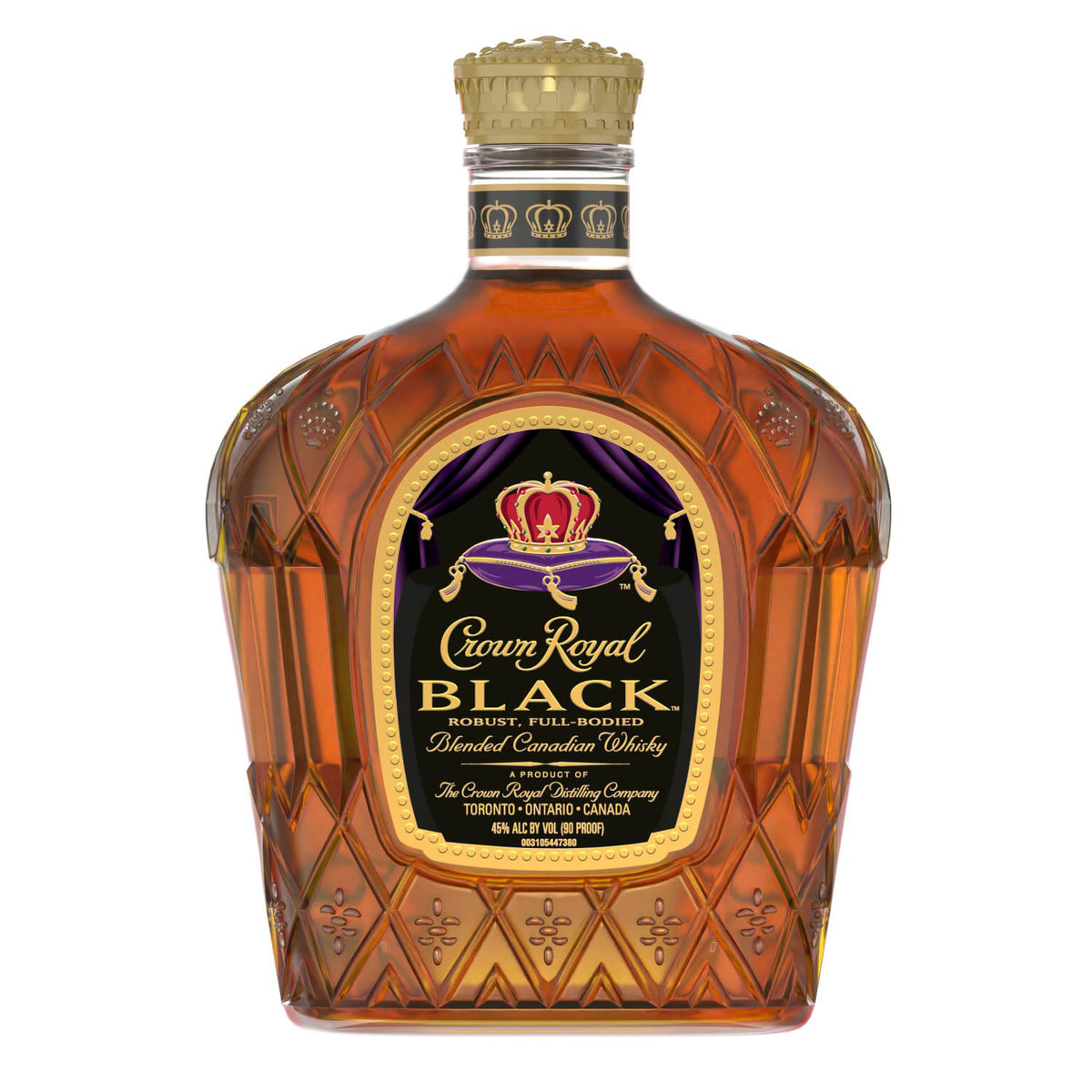 Crown Royal Black Blended Canadian Whisky, 750 mL (90 Proof)