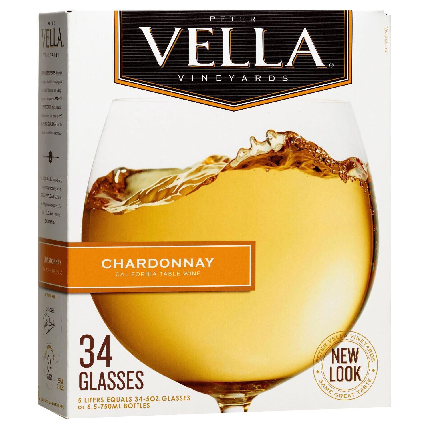 Peter Vella Box Chardonnay Wine, 5 L