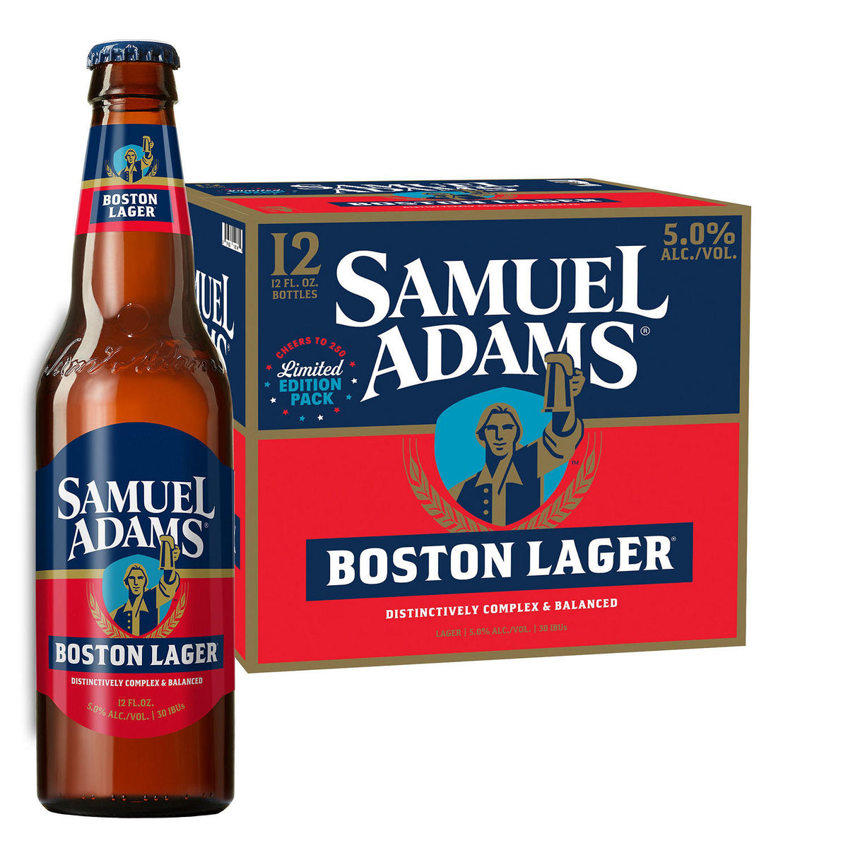 Samuel Adams Boston Lager Bottles 12 oz, 12 pk