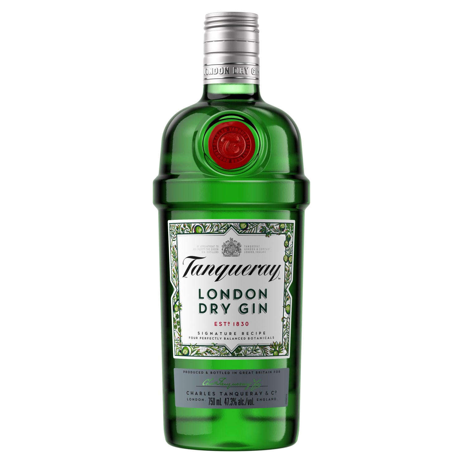 Tanqueray London Dry Gin, 750 mL (94.6 Proof)