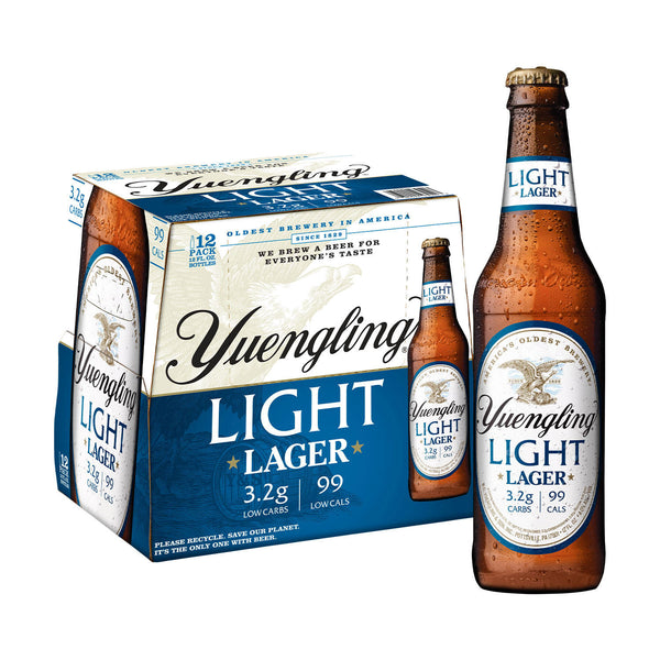 Yuengling Light Lager, 12 Pack Beer, 12 OZ Bottle