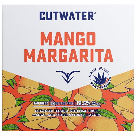 Cutwater Spirits Mango Margarita, 4 Pack 12 fl. oz. Cans