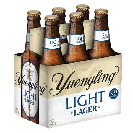 Yuengling Light Lager, 6 Pack Beer, 12 OZ Bottle