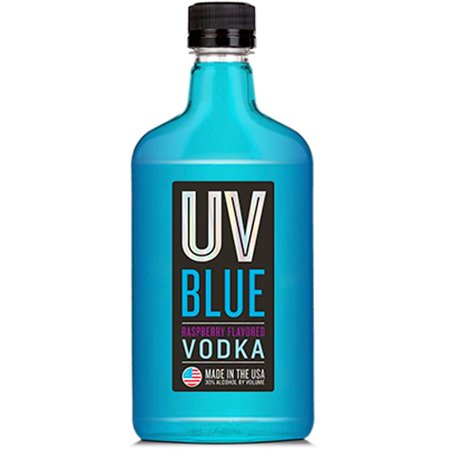 UV Blue Raspberry Flavored Vodka, 375 mL
