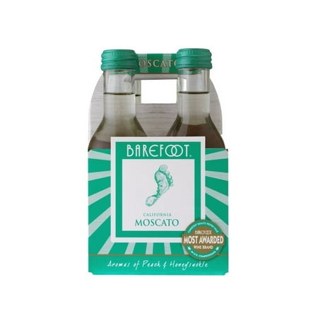 Barefoot Moscato Wine, 4 pack, 187 mL
