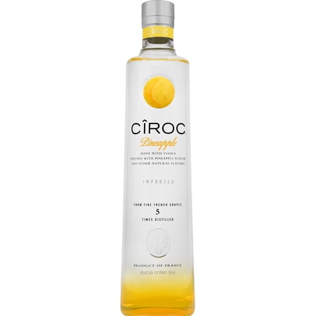 CIROC Pineapple, 750 mL, 70 Proof (Made with Vodka Infused with Natural Flavors)