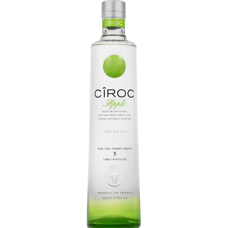 CIROC Apple, 750 mL, 70 Proof (Made with Vodka Infused with Natural Flavors)