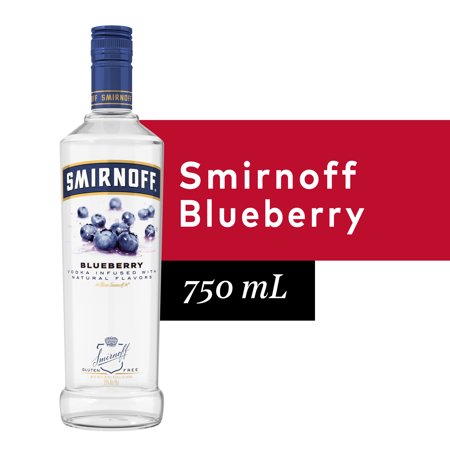 Smirnoff Blueberry 70 Proof (Vodka Infused With Natural Flavors) - 750 mL Bottle