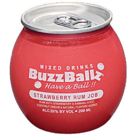 BuzzBalls Strawberry Rum Job Cocktail, 200 mL