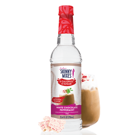 Jordan s Skinny Mixes Sugar Free White Chocolate Peppermint Syrup  Zero Calories  Gluten Free  25.4 Fl Oz