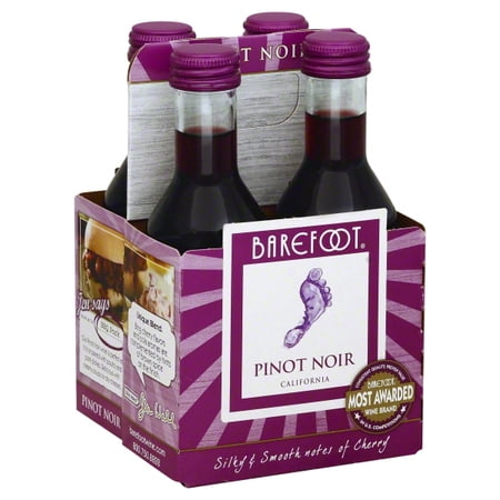 Barefoot Cellars Pinot Noir, 4 Single Serve 187ml Bottles