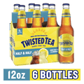 Twisted Tea Half And Half Hard Iced, 6 pack beer bottles, 12 fl oz