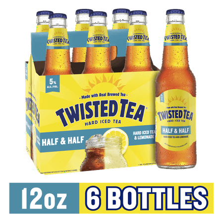 Twisted Tea Half And Half Hard Iced, 6 pack beer bottles, 12 fl oz