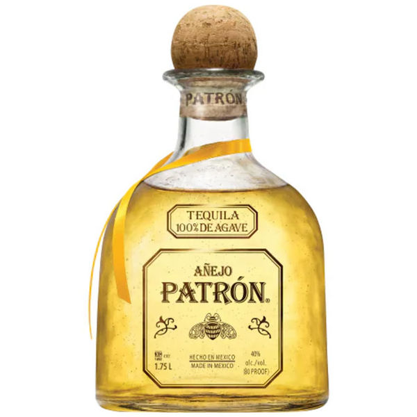 1.75 L Anejo Patron Tequila Bottle With Cork