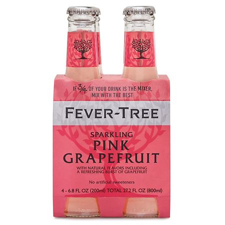 Fever-Tree Sparkling Pink Grapefruit Cocktail Mixers  6.8 Fl Oz  4 Count