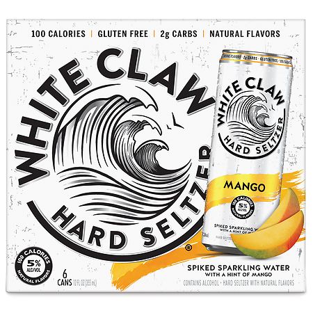 White Claw Mango Hard Seltzer - 6pk/12 fl oz Cans