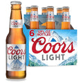 Coors Light Beer Bottles 12 oz, 6 pk