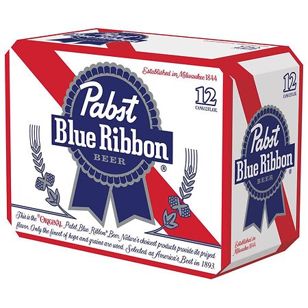 Pabst Blue Ribbon Beer 12 oz, 12 pk