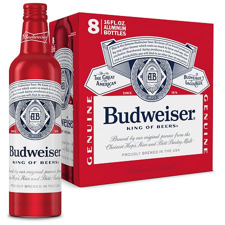 Budweiser - Beer - 8 Pack Aluminum Bottles 128.00 fl oz