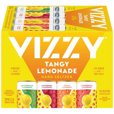 Vizzy Hard Seltzer, Lemonade, Variety Pack - 12.0 fl oz x 12 pack