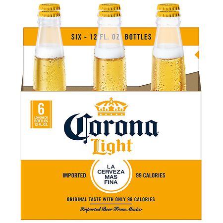 Corona Light Beer Bottles 12 oz, 6 pk