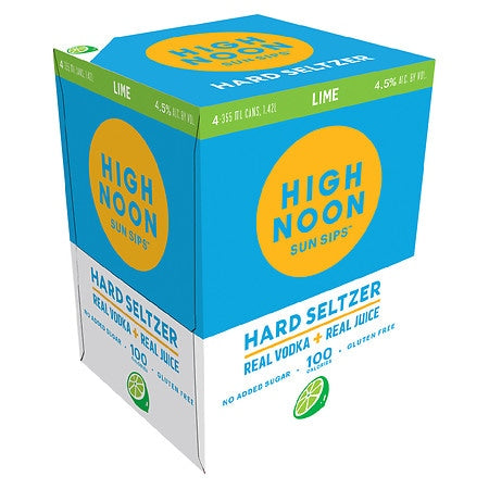 High Noon Sun Sips Lime Vodka Hard Seltzer - 4pk/12 fl oz Cans