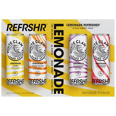 White Claw Lemonade Hard Seltzer Variety Pack - 12.0 fl oz x 12 pack