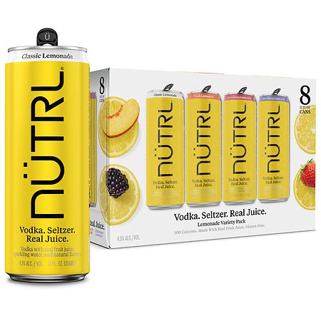 Nutrl Hard Seltzer Lemonade Variety Pack - 12.0 fl oz x 8 pack