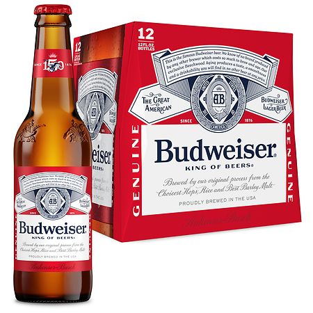 Budweiser Beer Bottles 12 oz, 12 pk