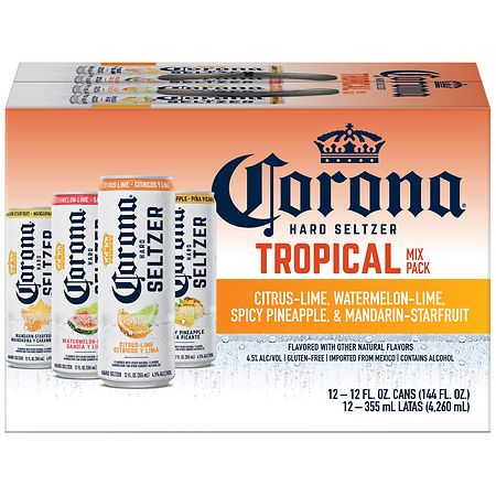Corona Hard Seltzer Gluten Free Variety Pack - 12pk/12 fl oz Cans