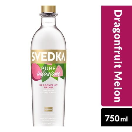 SVEDKA Pure Infusions Dragonfruit Melon Flavored Vodka, 750 mL Bottle, 60 Proof