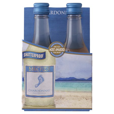 Barefoot Cellars Chardonnay, 4 Single Serve 187ml Bottles