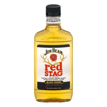 Jim Beam Red Stag Black Cherry Bourbon Whiskey, 375.0 ML