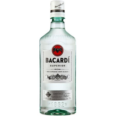 Bacardi Superior White Rum, 750 mL, PET Bottle