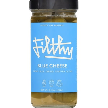 Filthy Blue Cheese Stuffed Olives - 8 oz Jar olives produce Filthy Foods
