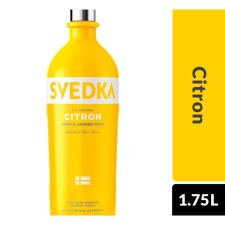SVEDKA Citron Lemon Lime Flavored Vodka, 1.75 L Bottle, 70 Proof