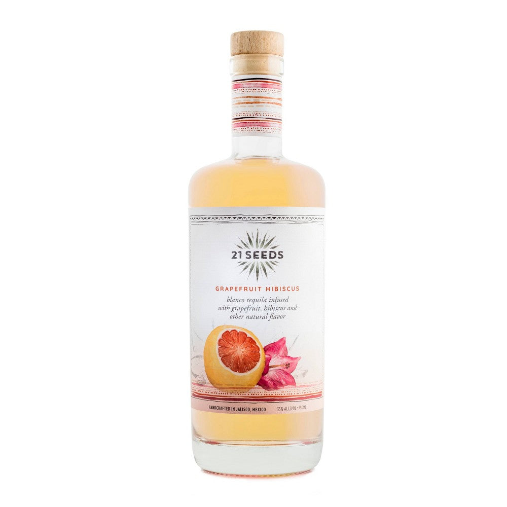 21 Seeds Grapefruit Hibiscus Infused Blanco Tequila - 750ml Bottle