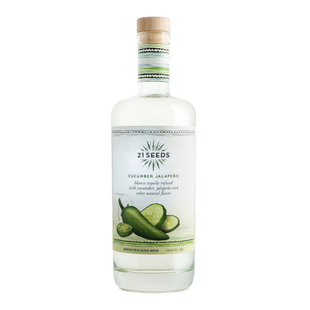 21 Seeds Cucumber Jalapeno Infused Blanco Tequila - 750ml Bottle