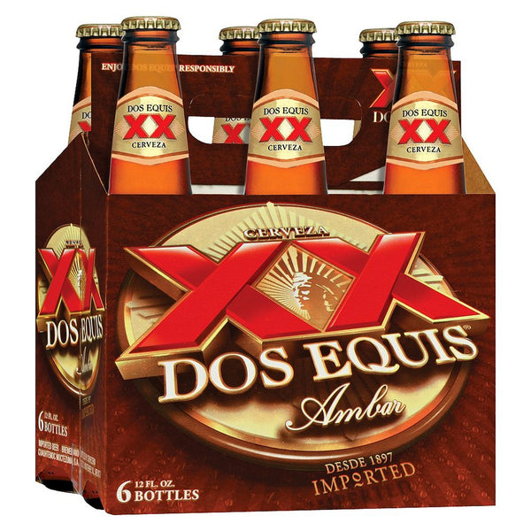 Dos Equis Amber Lager Bottles 12 oz, 6 pk