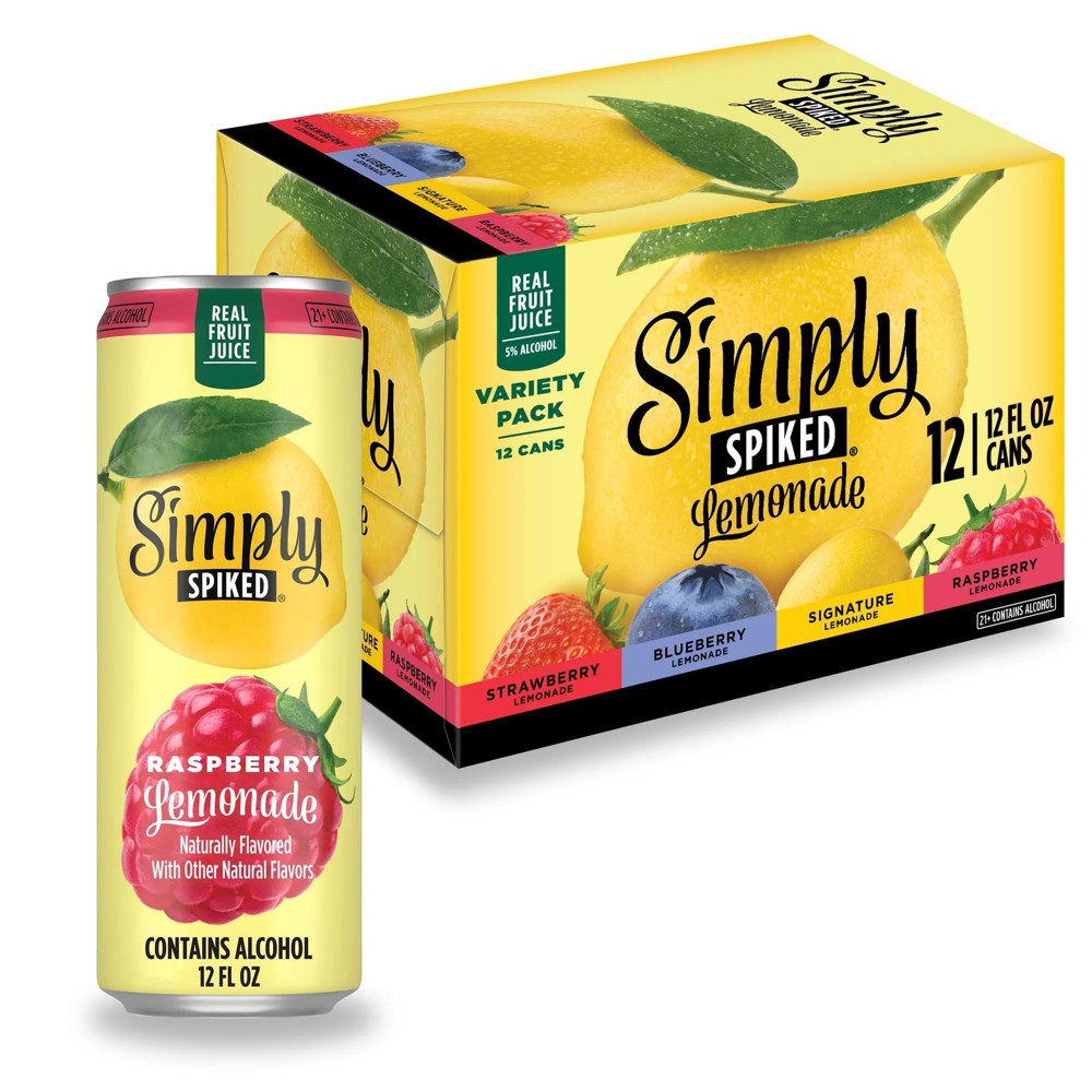 Simply Spiked Lemonade Variety Pack - 12pk/12 fl oz Cans
