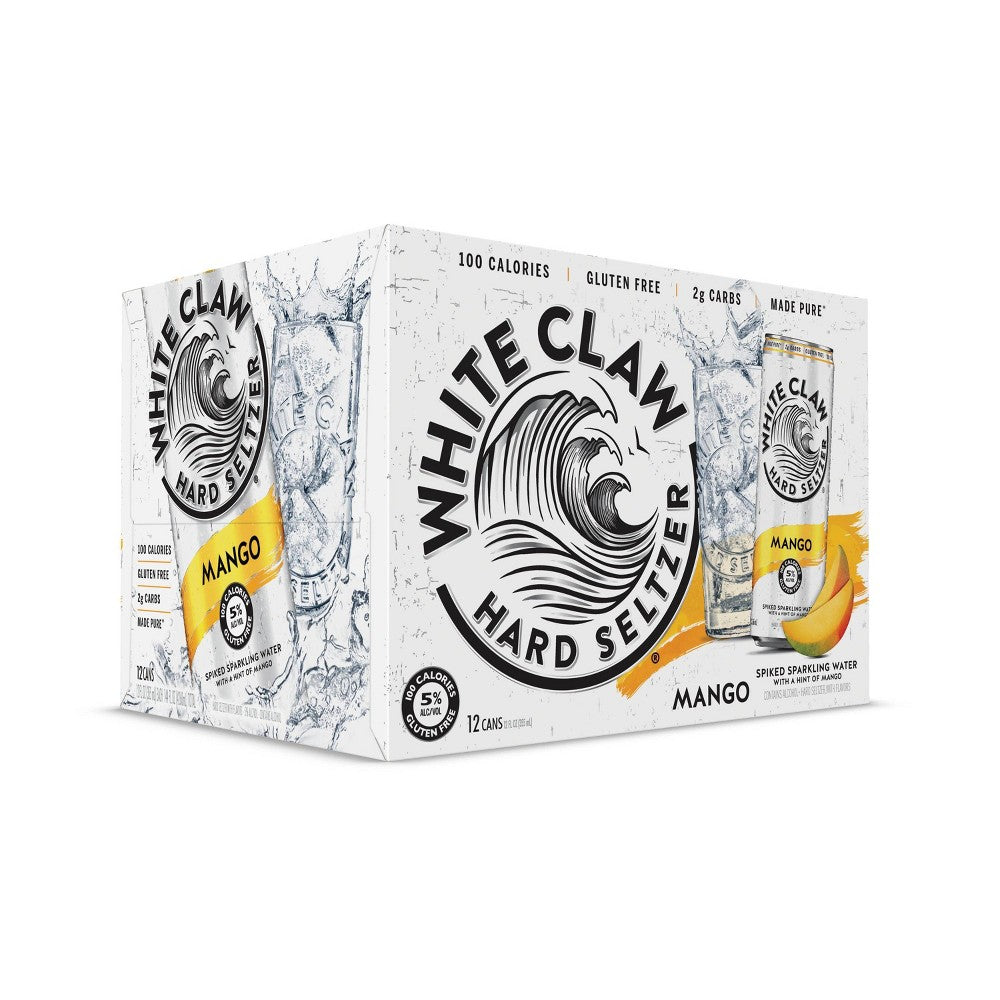White Claw Mango Hard Seltzer - 12pk/12 fl oz Cans
