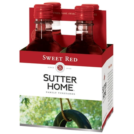 Sutter Home Sweet Red, Red Wine, 4 pack, 187 ML