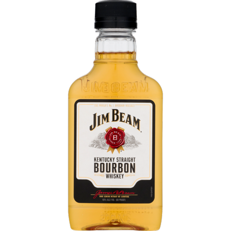 Jim Beam Bourbon Kentucky Straight Bourbon Whiskey, 200 mL