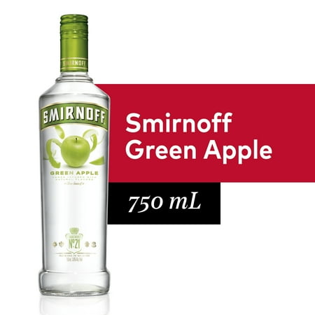 Smirnoff Green Apple 70 Proof (Vodka Infused With Natural Flavors) - 750 mL Bottle